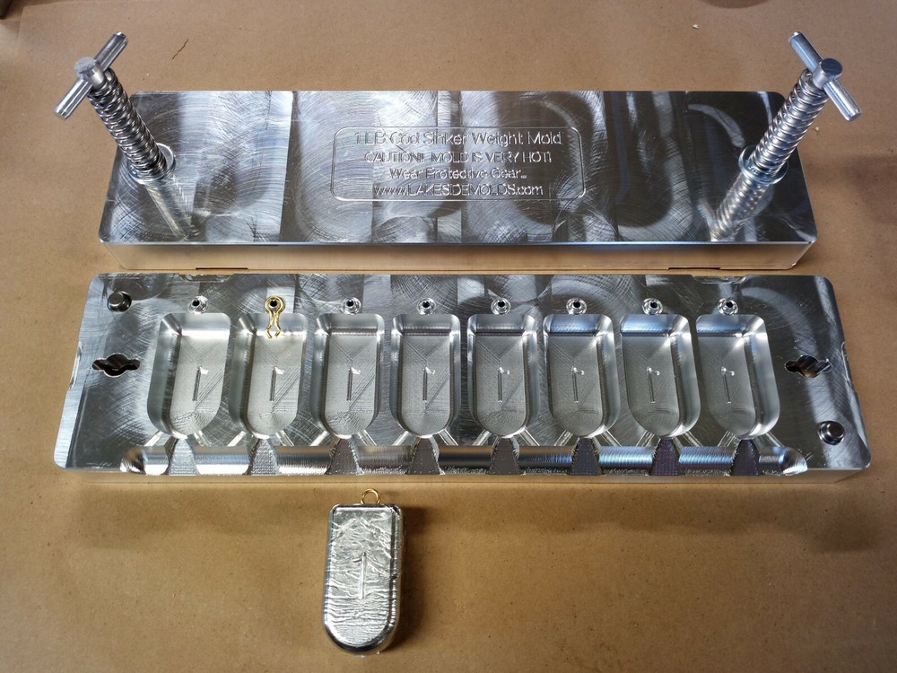 8 cavity 1 LB Cod Sinker Production Mold Aluminum CNC
