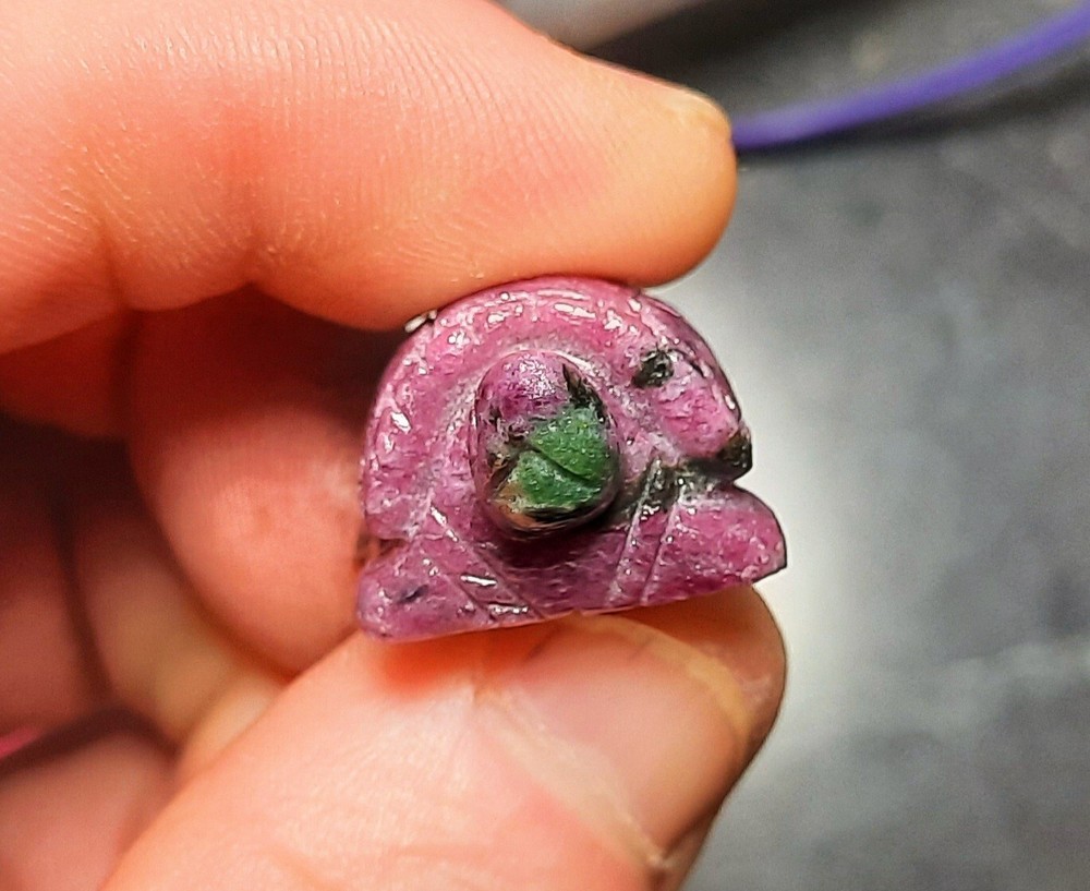 🐢66.45ct Natural Solid Ruby-Zoisite Turtle Gem Carving/Figurine🐢