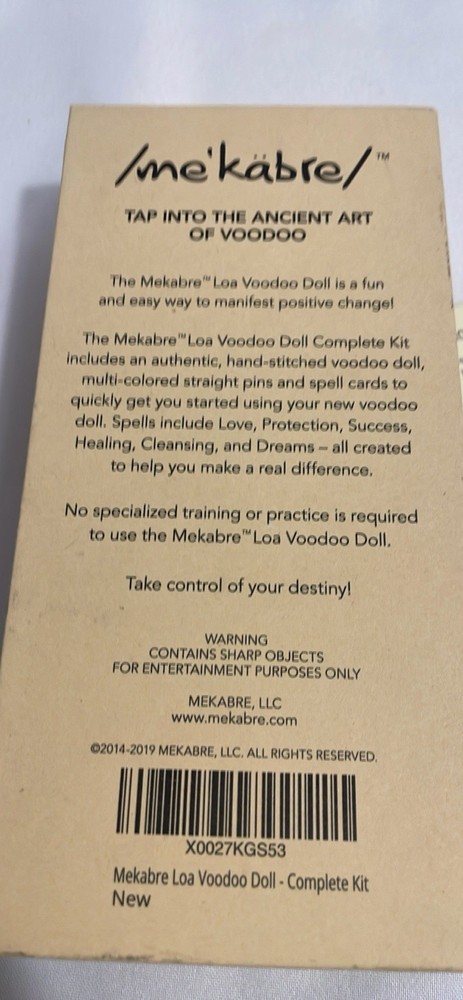 Me’kabre Voodoo Doll-Complete Set New
