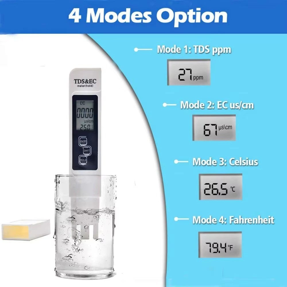 TDS Meter Digital Tester Water Quality Testing Kits for Drinking Water 0-9990ppm