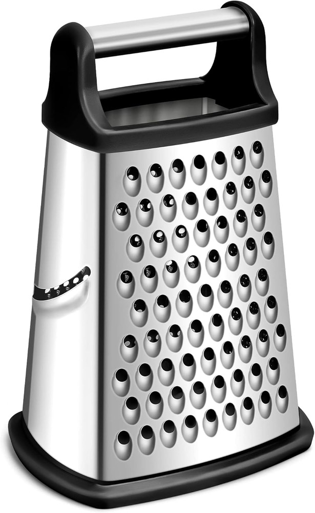 4 Sided Box Cheese Grater Stainless Steel Non Slip Base Kitchen Tool