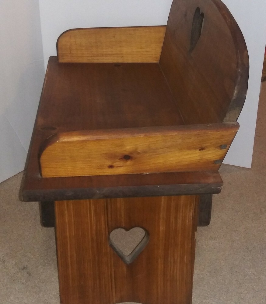 vintage rustic Wooden Childs Pouting Bench