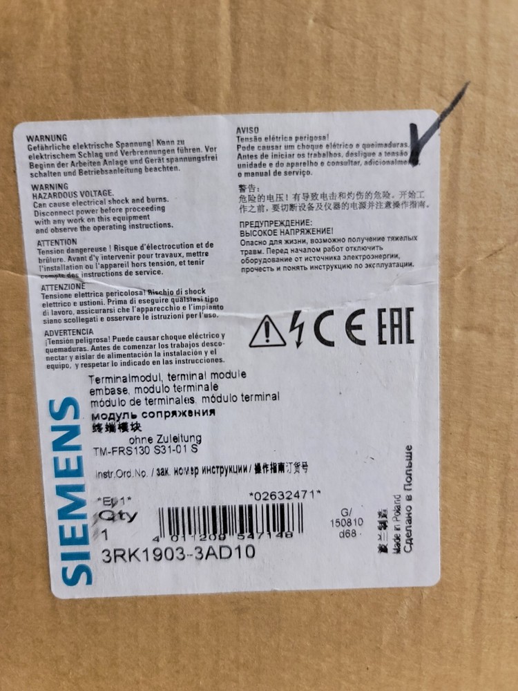 3RK1903-3AD10 Siemens Terminal Module