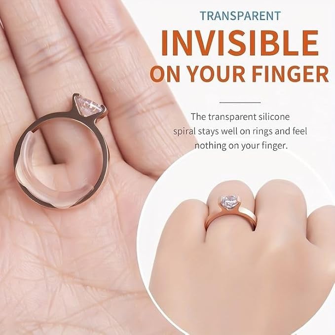 12 Pack Ring Sizers Invisible Sizer Adjuster for Loose Rings Guard...