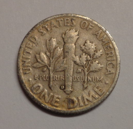 1953 D Roosevelt Dime 90% Silver
