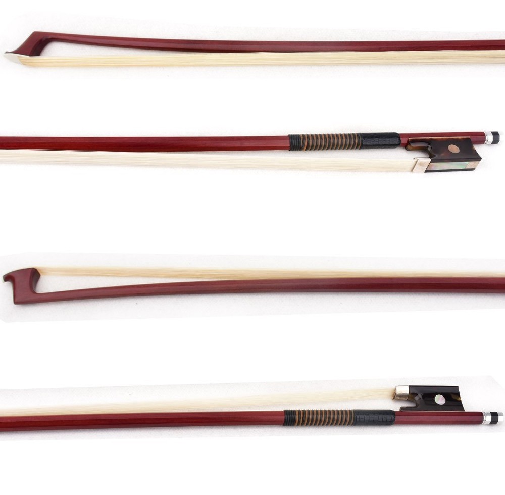 Pro Master Antique Pernambuco Octagonal Violin Bow 4/4 Value Big eye Frog Silver