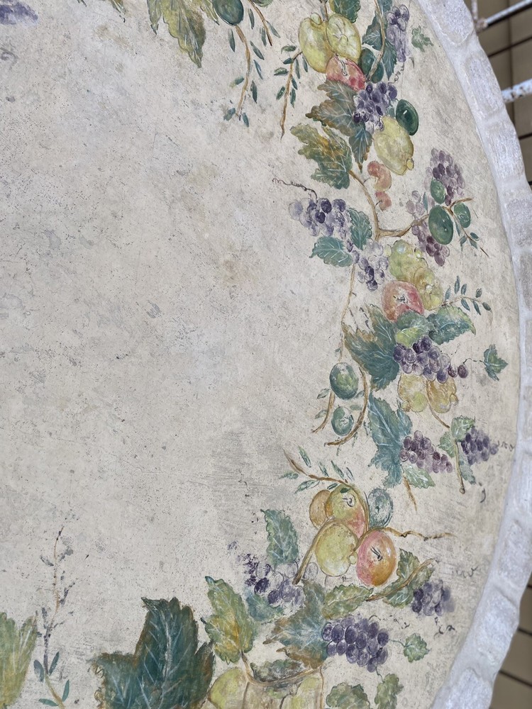 65190 Quality Decorator Cement Top Iron Table Dining Kitchen Table