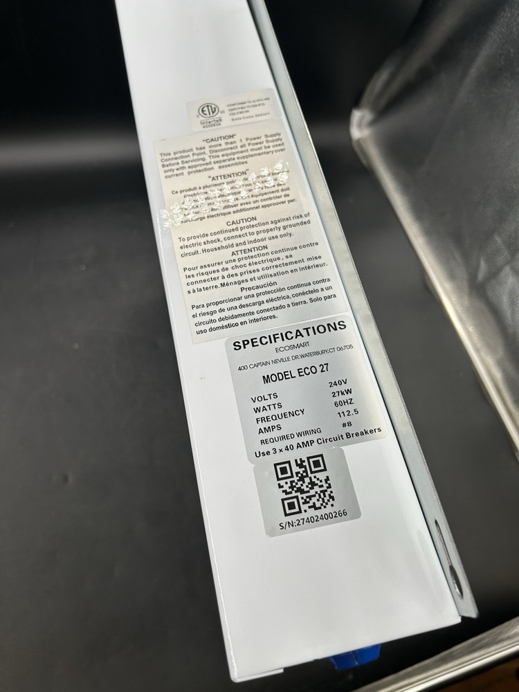 EcoSmart ECO 27 Tankless Electric Water Heater - White (READ)