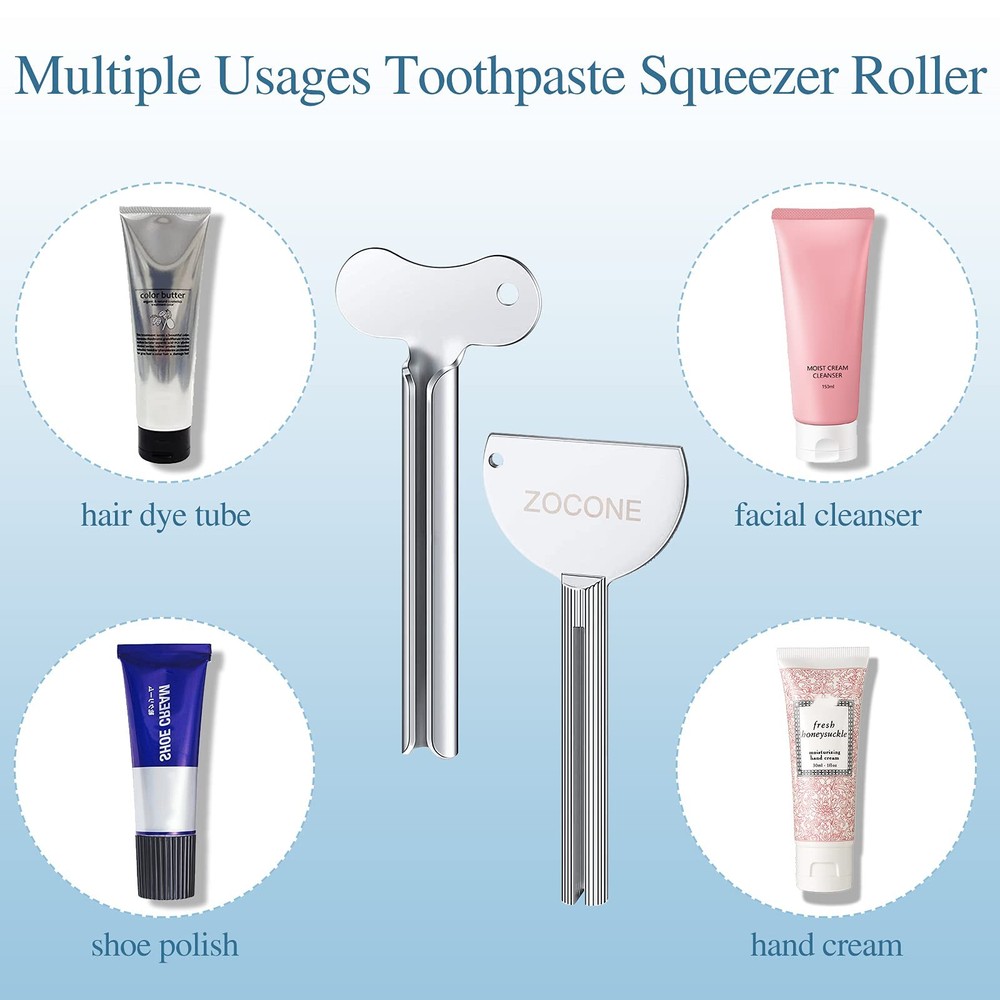 Toothpaste Squeezer, 6pcs Metal Tube Squeezer Key Stainless Steel Toothpaste ...