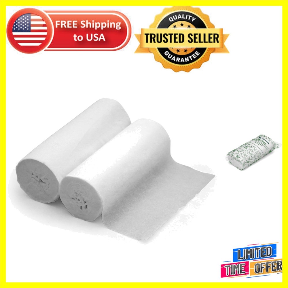 Flushable Coreless Biodegradable Toilet Tissue - Ideal for Backpacking, 2 Rolls