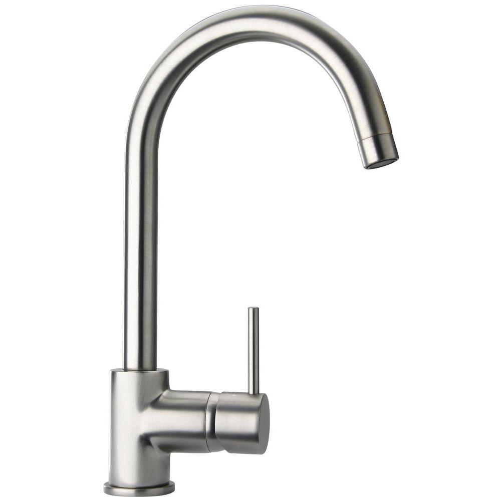 LaToscana Elba Single-Handle Pull-Down Sprayer Kitchen Faucet in Brushed Nickel