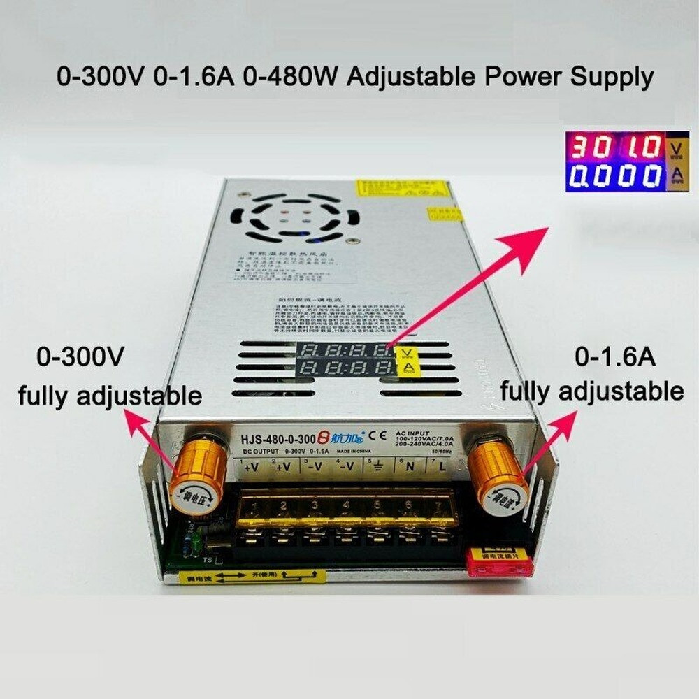 480W 300V 1.6A Adjustable DC Power Supply Current limiting Power Transforme