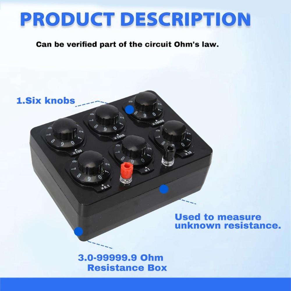 0-99999.9 Ohm Simple Resistor Box Precision Resistor with Variable D9920