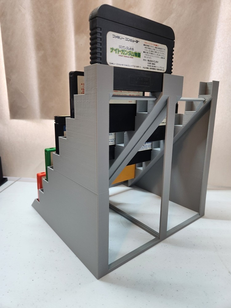 Nintendo FAMICOM 18 Cartridge Display Stand, 3D Printed