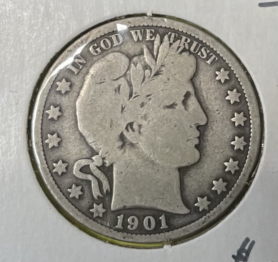 1901 And 1907 Barber Half Dollars