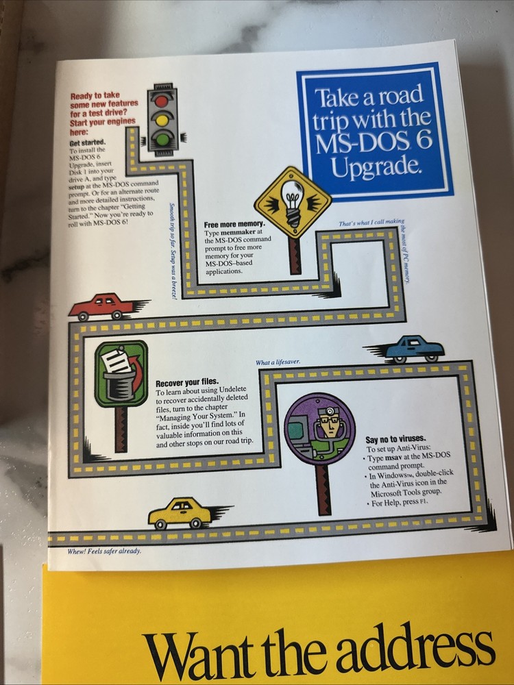 Vintage Microsoft MS-DOS 6.0 Upgrade Operating System 3.5" Disc