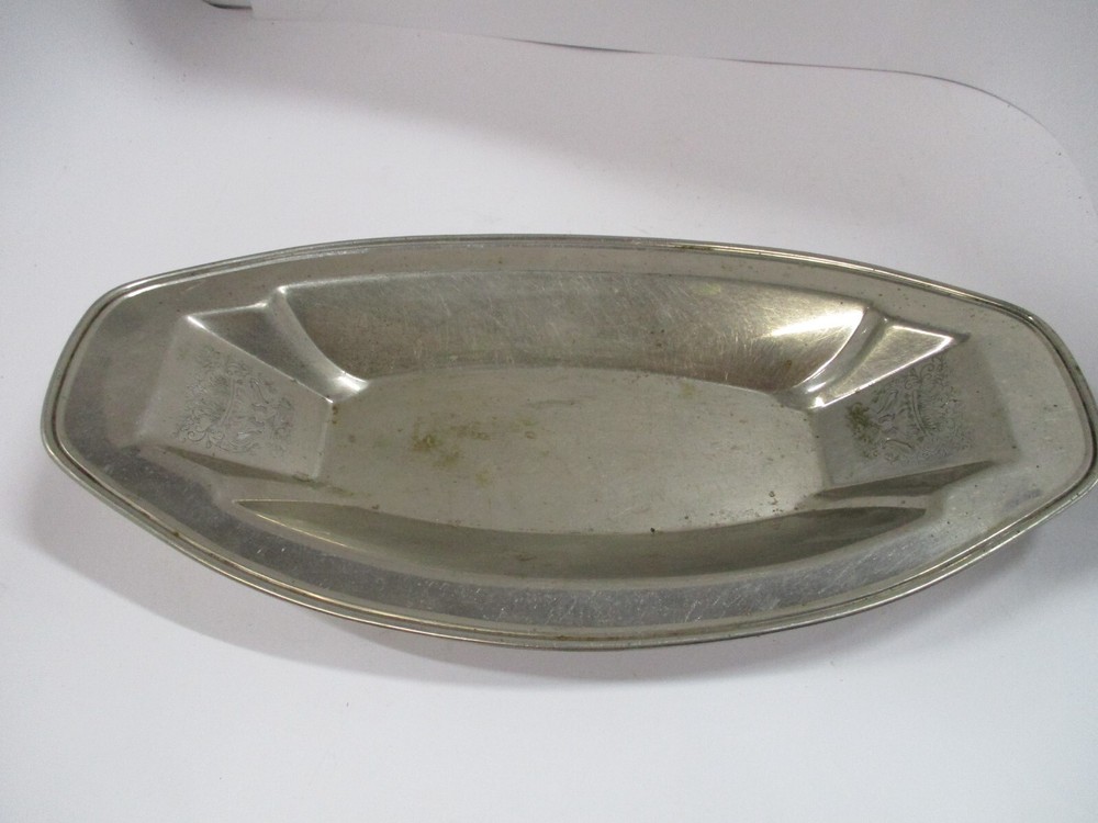 Small Silverplate Bowl and Metal Tray
