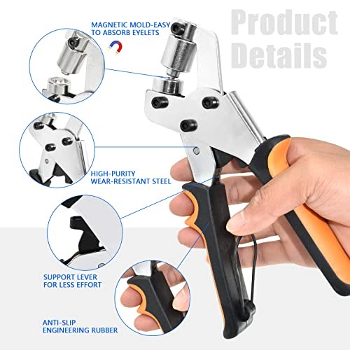 Heavy Duty Grommet Tool Kit with Eyelets