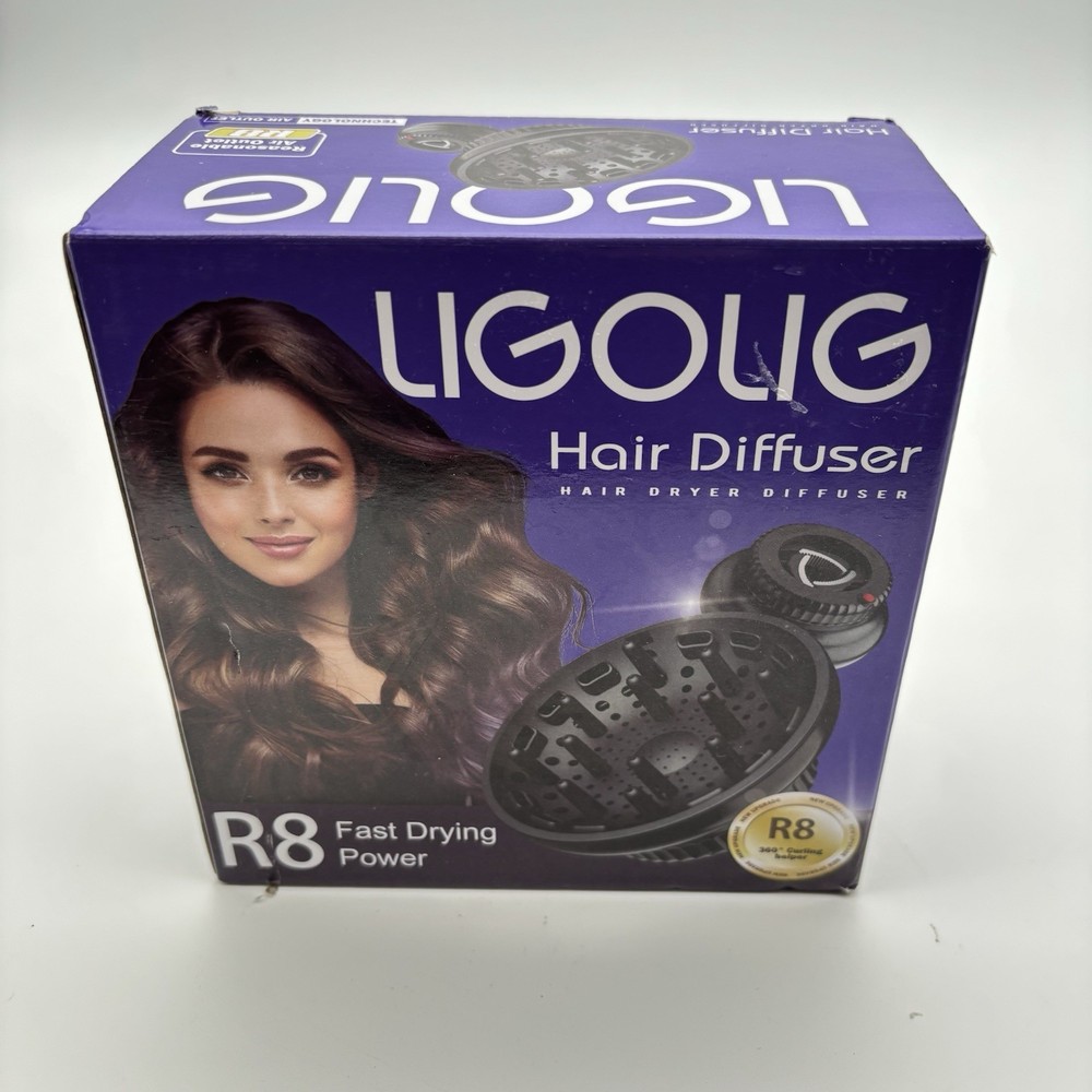 LIGOLIG Hair Diffuser. Black. New In Open Box.