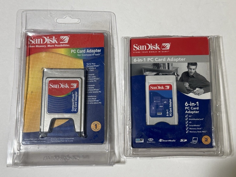 SANDISK COMPACT FLASH & 6-IN-1 PC CARD ADAPTER
