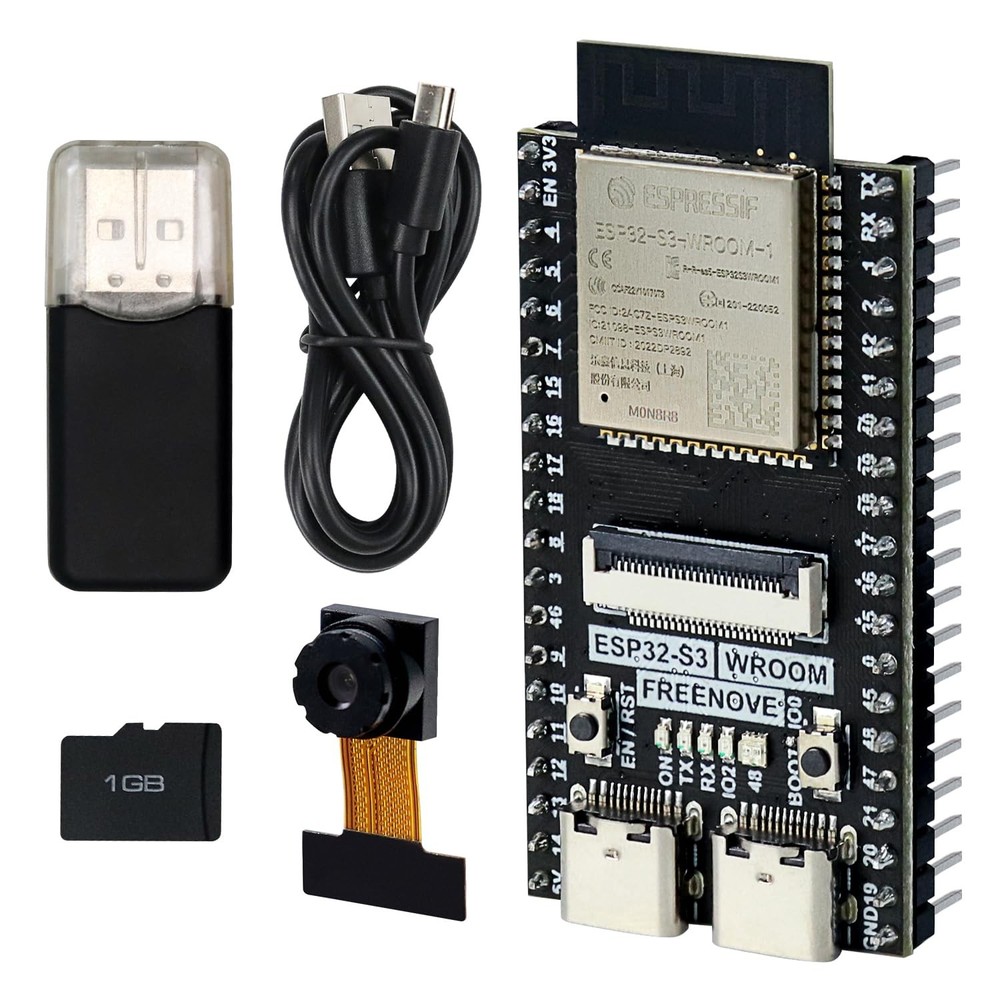 ESP32-S3 ESP32 S3 CAM Board, Dual-core 32-bit 240 MHz Microcontroller, Onboar...
