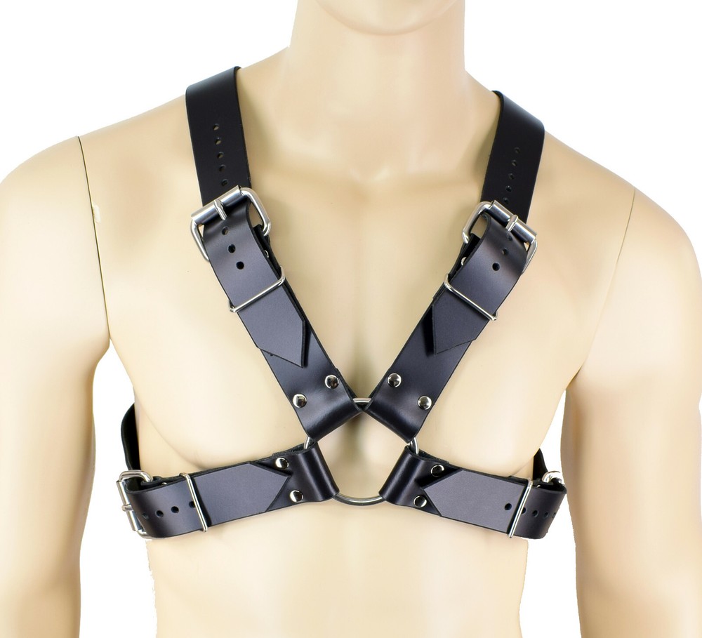 Leather Bondage X-Harness by Axovus