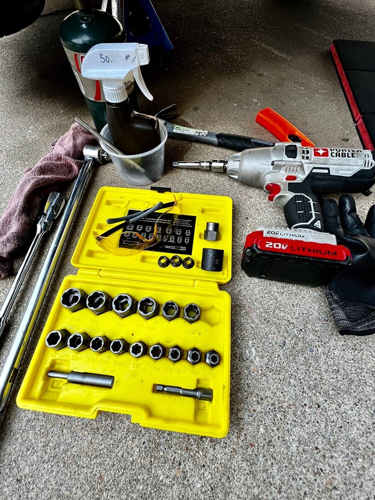 3/8" Drive Impact Extractor Set Remove Stripped/Rounded Bolt Lug Nuts Drain Plug