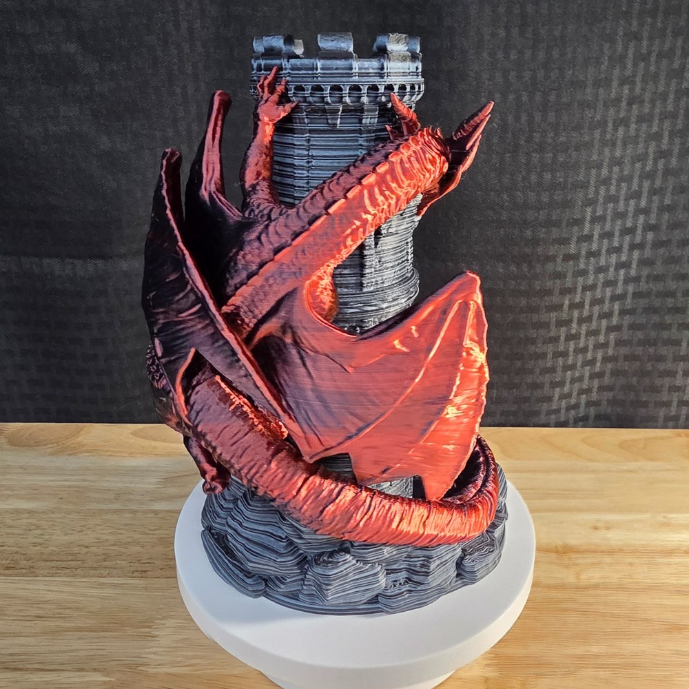 Twin Dragons Dice Tower, DND, 3D Printed Items