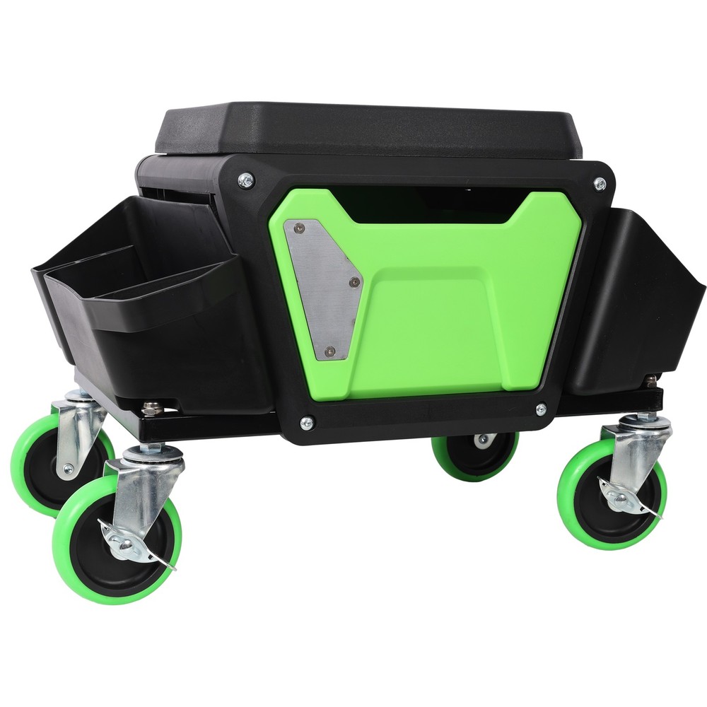 Heavy Duty Mechanic Stool with 330lbs Capability, Garage Stool Rolling Creeper