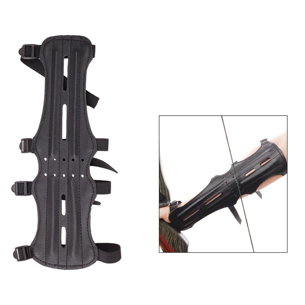 Extended Leather Guard for Bow Gear Practical Hole Design for Efficiency