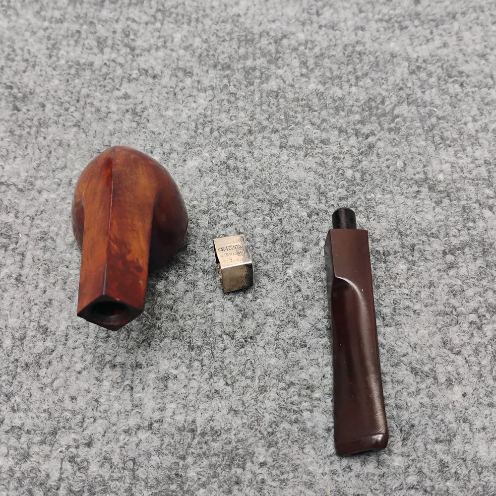 Vintage Emperor Imported Briar With Sterling Silver Smoking Pipe