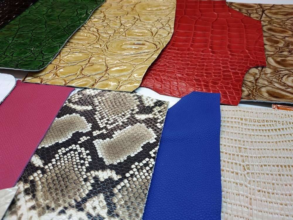 - Embossed and Printed Leather Scraps 1 Pound Medium & Large Pieces | 6-7 Squ...