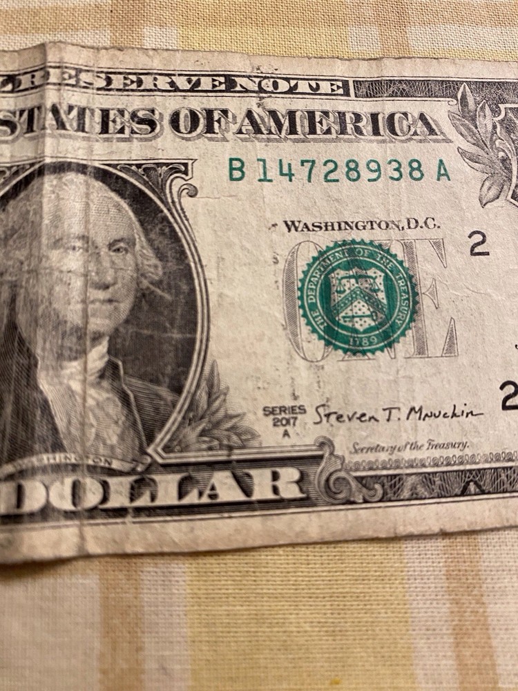 Odd Stamping On 1 Dollar Bill - Unusual