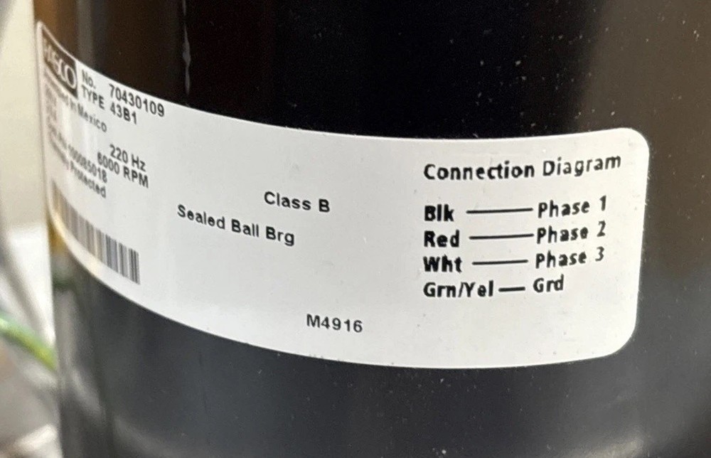 100187877 A.O. Smith Blower Assembly w/ Hall Sensor 9008923005 Fasco 70430109