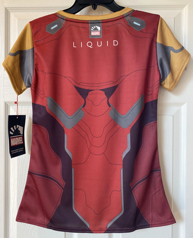 LIQUID X MARVEL IRON MAN JERSEY WOMENS SZ MEDIUM