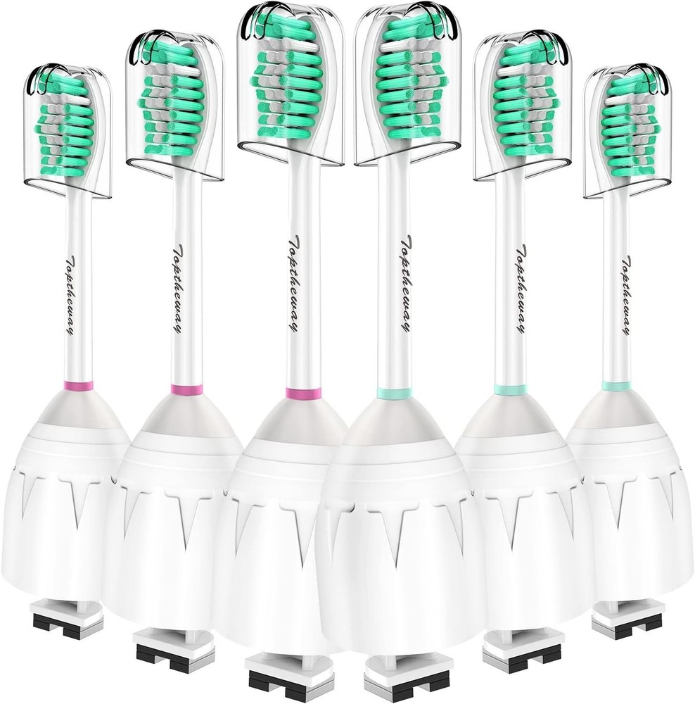 6 Pack Toothbrush Replacement Heads for Philips Sonicare E-Series,