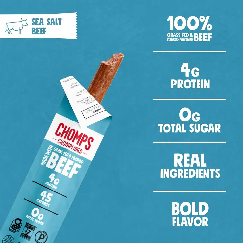 Zero Sugar Grass-Fed Beef Jerky Sticks 24-Pack