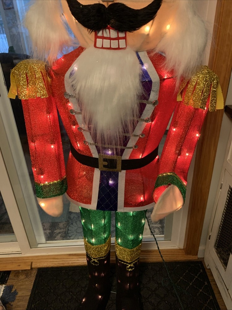 5’ Nutcracker King LED light Up. Red/Gold