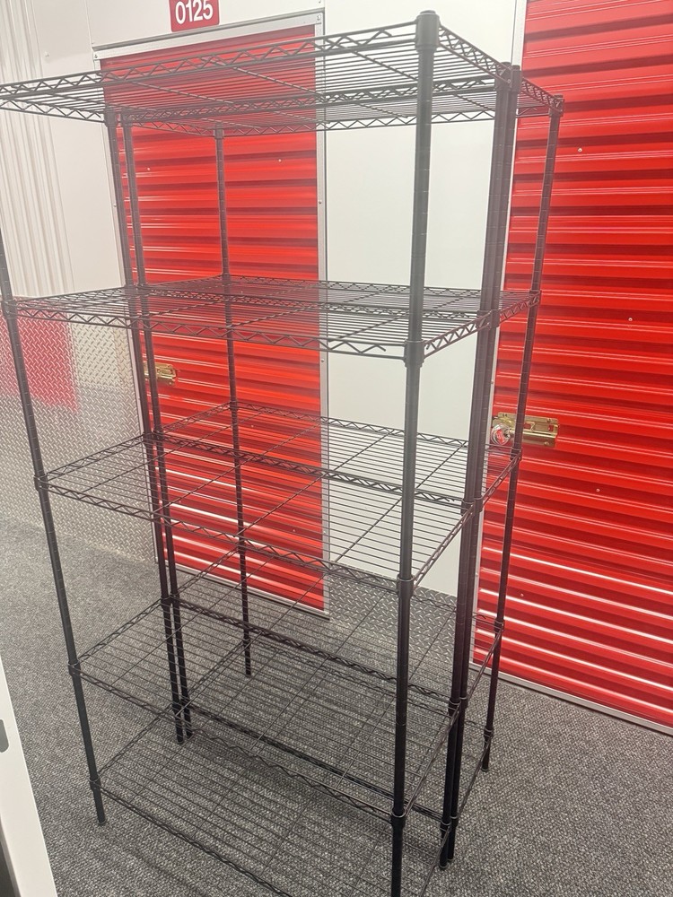 6 Metal Wire Shelving Unit with Multiple Storage Boxes