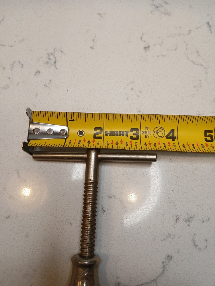 Vtg Nut Cracker Cast Iron T Handle Screw Shell Walnut Pecan Chestnut