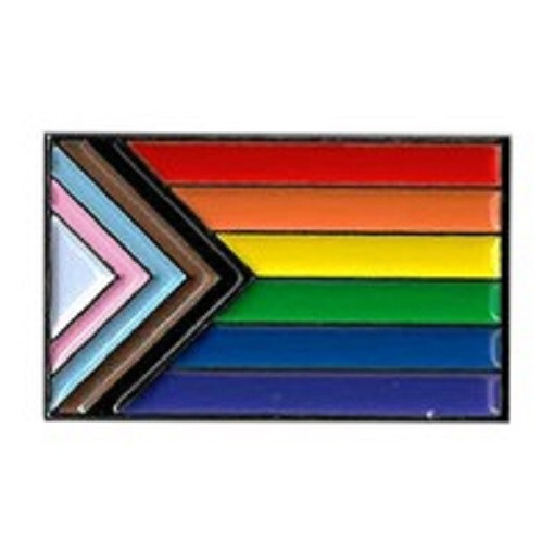 Gay Pride Lapel Pin Progress Pride Flag