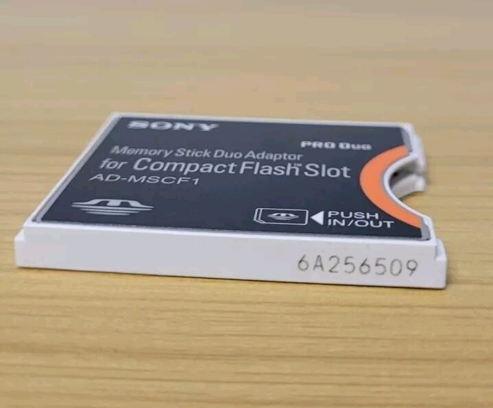 Sony AD-MSCF1 Memory Stick Duo Adapter for Compact Flash