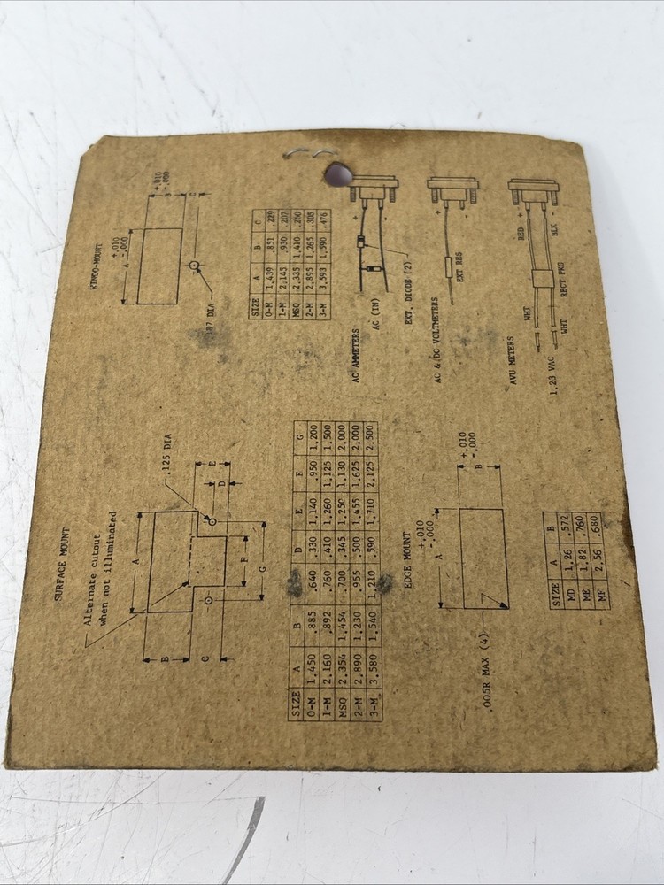 Modutec Panel Meter MSQ AAA 003 NOS