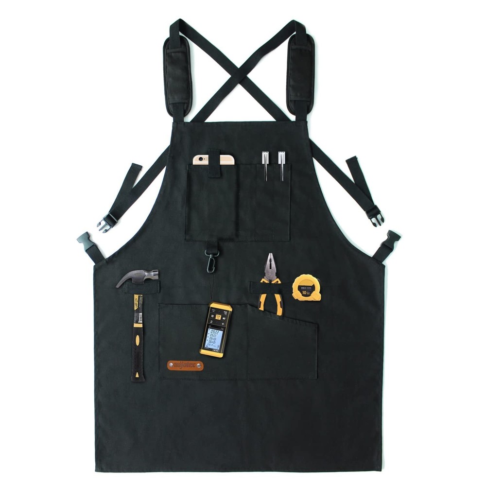 Mijotex Work Apron with Tool Pockets and Adjustable For Blacksmiths,Workshop,...