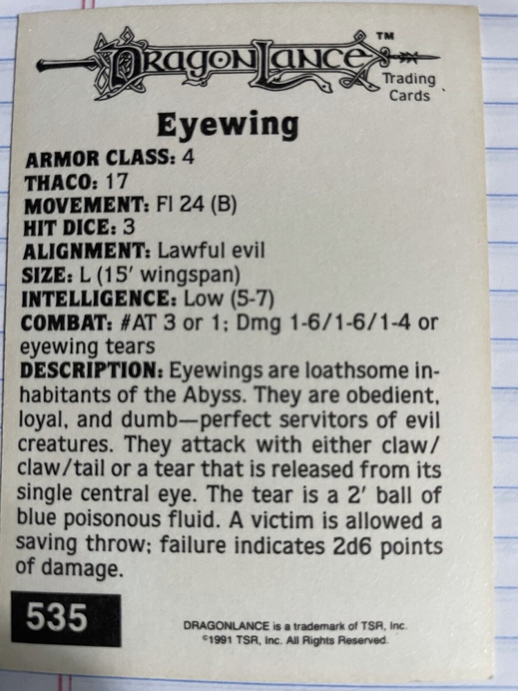 Dragon Lance Eyewing