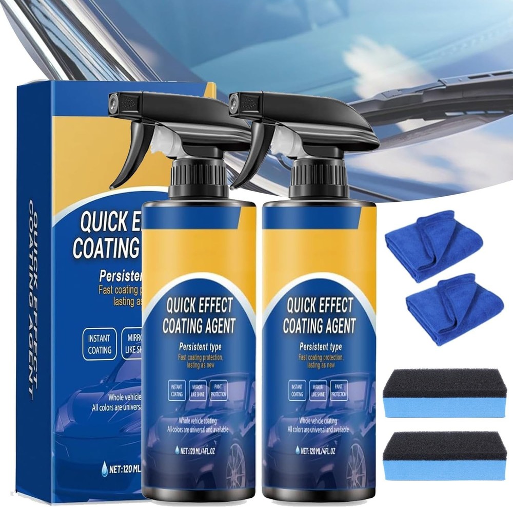 2 Pack Quick Effect Car Coating Spray - Ultimate Paint & Glass Protector