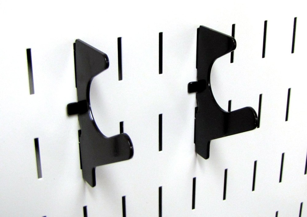 Slanted U-Hook Accessory “U” Shaped Slotted Metal Pegboard Hook Pegboard and ...