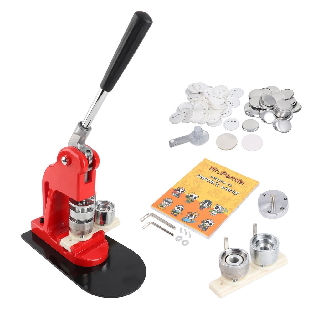 Button Maker Machine Pin Maker Button Press Machine With 100PCS Button Parts New