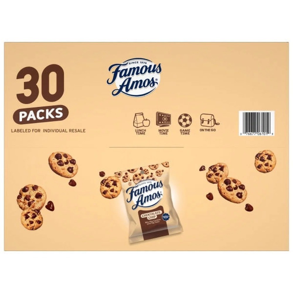 Original Recipe Chocolate Chip Bite-Size Cookies, 30 Pack Box, 30 oz