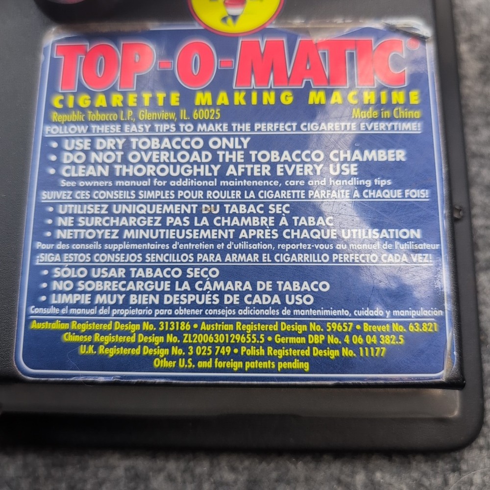 Top-O-Matic Cigarette Making Machine - Pre-owned